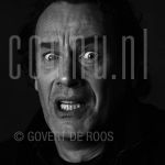 20-01-2004 David Vos at studio in Amsterdam on behalf of Schreeuwen project.

[keywords]Black and White Image, Headshot[/keywords]